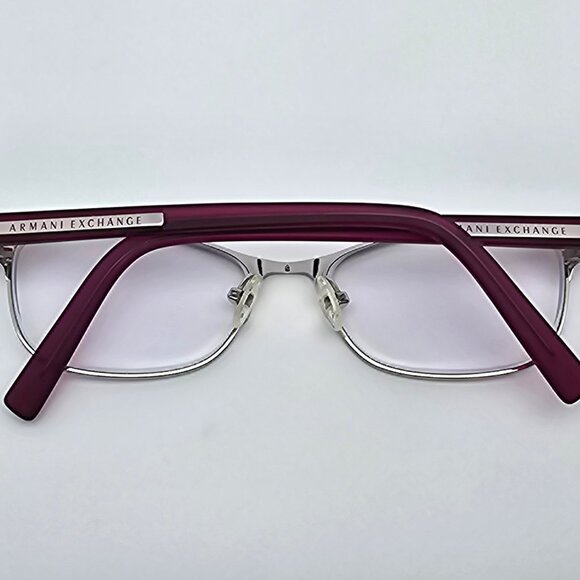 *SOLD* Armani Exchange AX1010 6050 Satin Berry Jam Silver Eyeglasses Frame - Picture 9 of 12